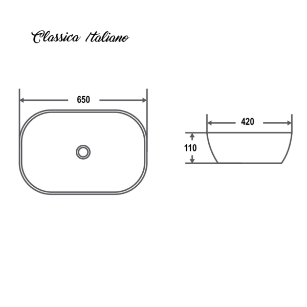 Wastafel meja kamar mandi Classica Italiano TC-139 keramik mewah