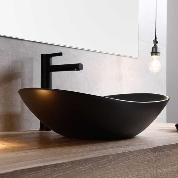TC-236bk-gs9.jpg Wastafel cuci tangan oval keramik hitam mewah modern