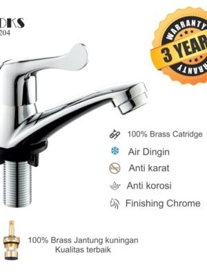 Keran wastafel RINOKS SD-204 stainless kuningan model tanam anti karat