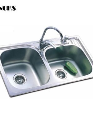 Bak cuci piring 2 lubang Wastafel dapur stainles tebal anti karat