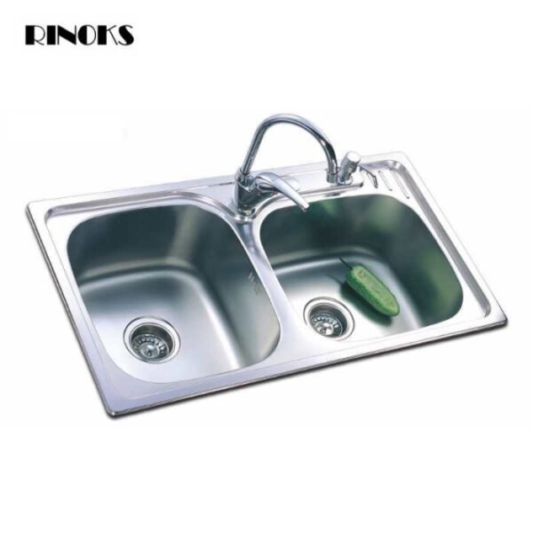 c74bc922-ac96-4463-b04d-e443106fa66a.jpg Bak cuci piring 2 lubang Wastafel dapur stainles tebal anti karat