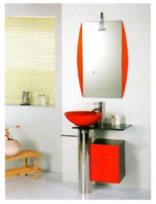 Paket lemari Wastafel kaca keran kabinet set Classica Italiano COSTA
