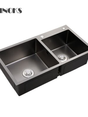 Bak cuci piring RINOKS Kitchen Sink mewah minimalis hitam nano black