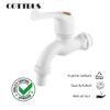 Kran Air wastafel tembok ABS putih anti air laut anti korosi 30033
