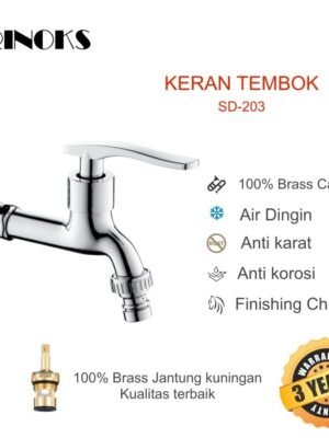 Keran Mesin Cuci kran taman selang RINOKS stainles kuningan anti karat