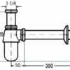 Pipa siphon selang Bottle Trap pembuang wastafel stainles hitam