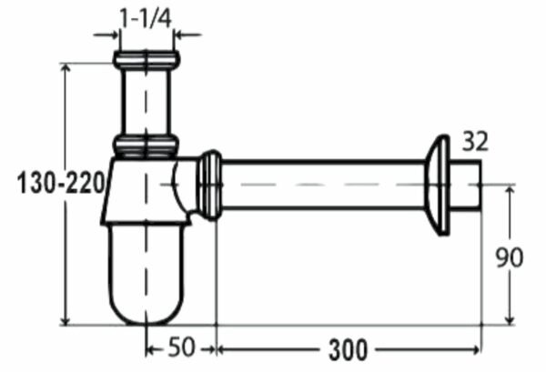 Pipa siphon selang Bottle Trap pembuang wastafel stainles hitam