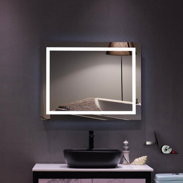 Classica Italiano kaca cermin kamar mandi LED 60x80 teknologi sentuh