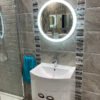 Cermin LED 3 cahaya tampilan waktu Classica Italiano J-03 touchscreen