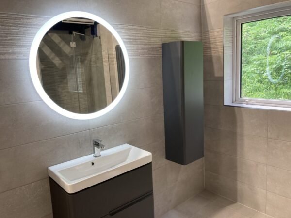 Cermin LED 3 cahaya tampilan waktu Classica Italiano J-03 touchscreen