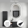 Classica Italiano kaca cermin mirror LED 50x90 oval teknologi sentuh