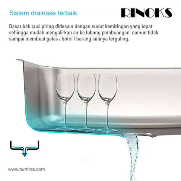 superior-drainage.png Wastafel cuci piring 2 lubang stainles kran tempat sabun rak piring