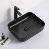 Wastafel kamar mandi keramik hitam modern Classica Italiano TC-037