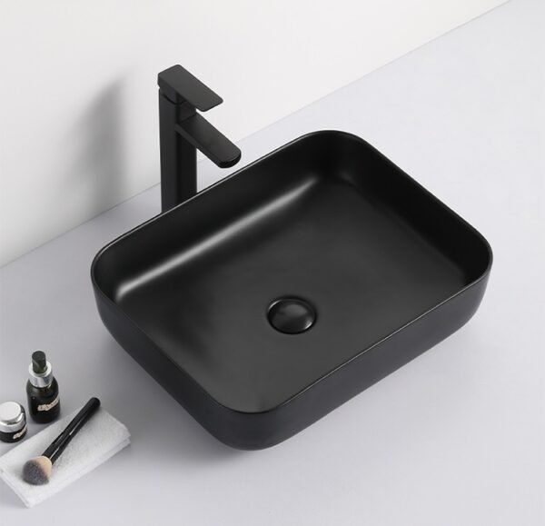 Wastafel kamar mandi keramik hitam modern Classica Italiano TC-037