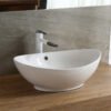 Classica Italiano Wastafel kamar mandi keramik oval mewah modern