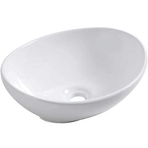 Wastafel kamar mandi keramik mewah oval Classica Italiano