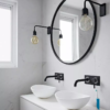Wastafel kamar mandi keramik mewah oval Classica Italiano