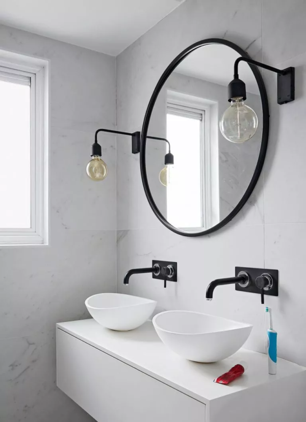 Wastafel kamar mandi keramik mewah oval Classica Italiano