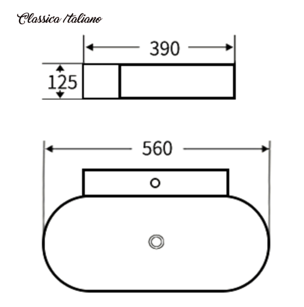 Classica Italiano Wastafel keramik gantung mewah modern anti noda