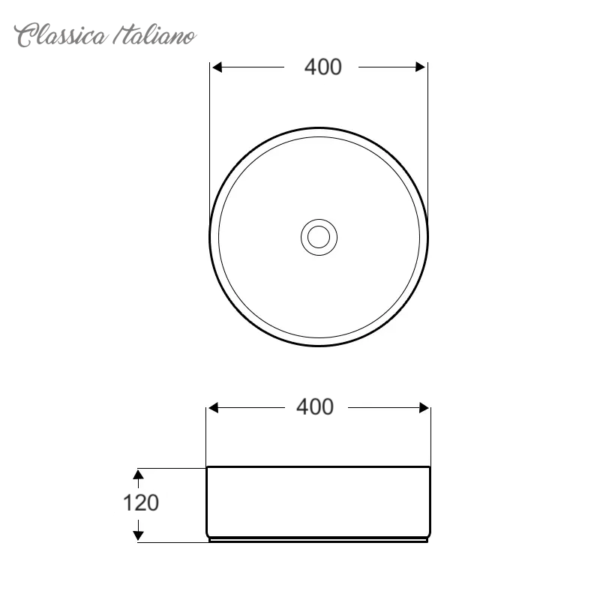 tc-238-sketch.png Wastafel kamar mandi bulat hitam CLASSICA ITALIANO