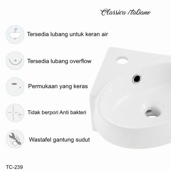 tc-239-Classica-Italiano-wastafel-sudut-wf-e1703876567365.jpeg Wastafel mini gantung sudut keramik Classica Italiano modern anti noda
